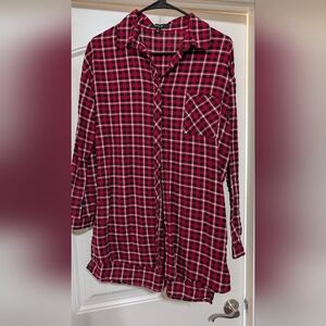 Women's Red Plaid Shirt